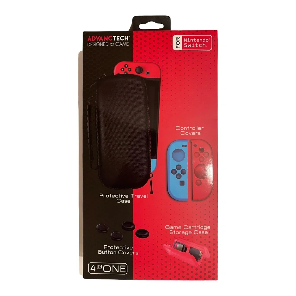 Nintendo Switch Gaming Carrying Case NWT ADVANCTECH Designed to Game 4 in One